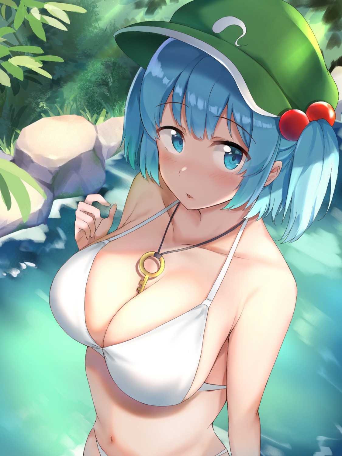 bikini kawashiro_nitori nagomian swimsuits touhou