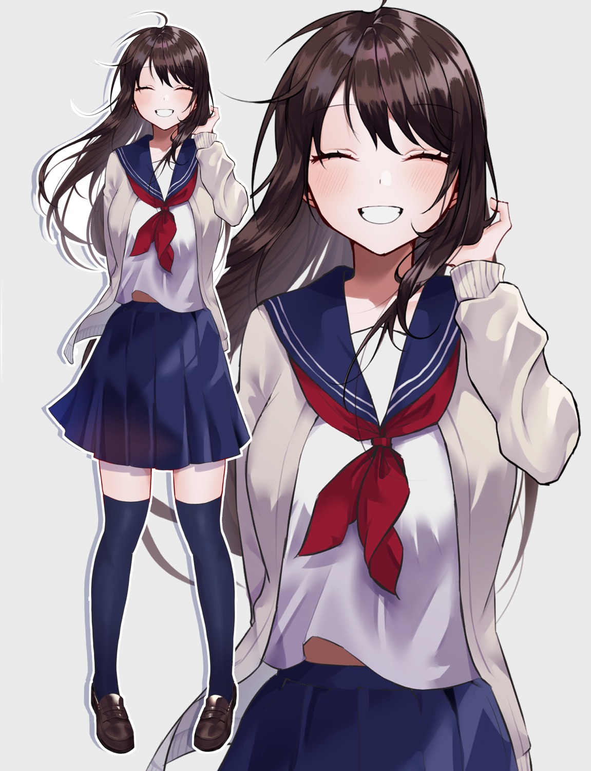 seifuku sweater tagme thighhighs