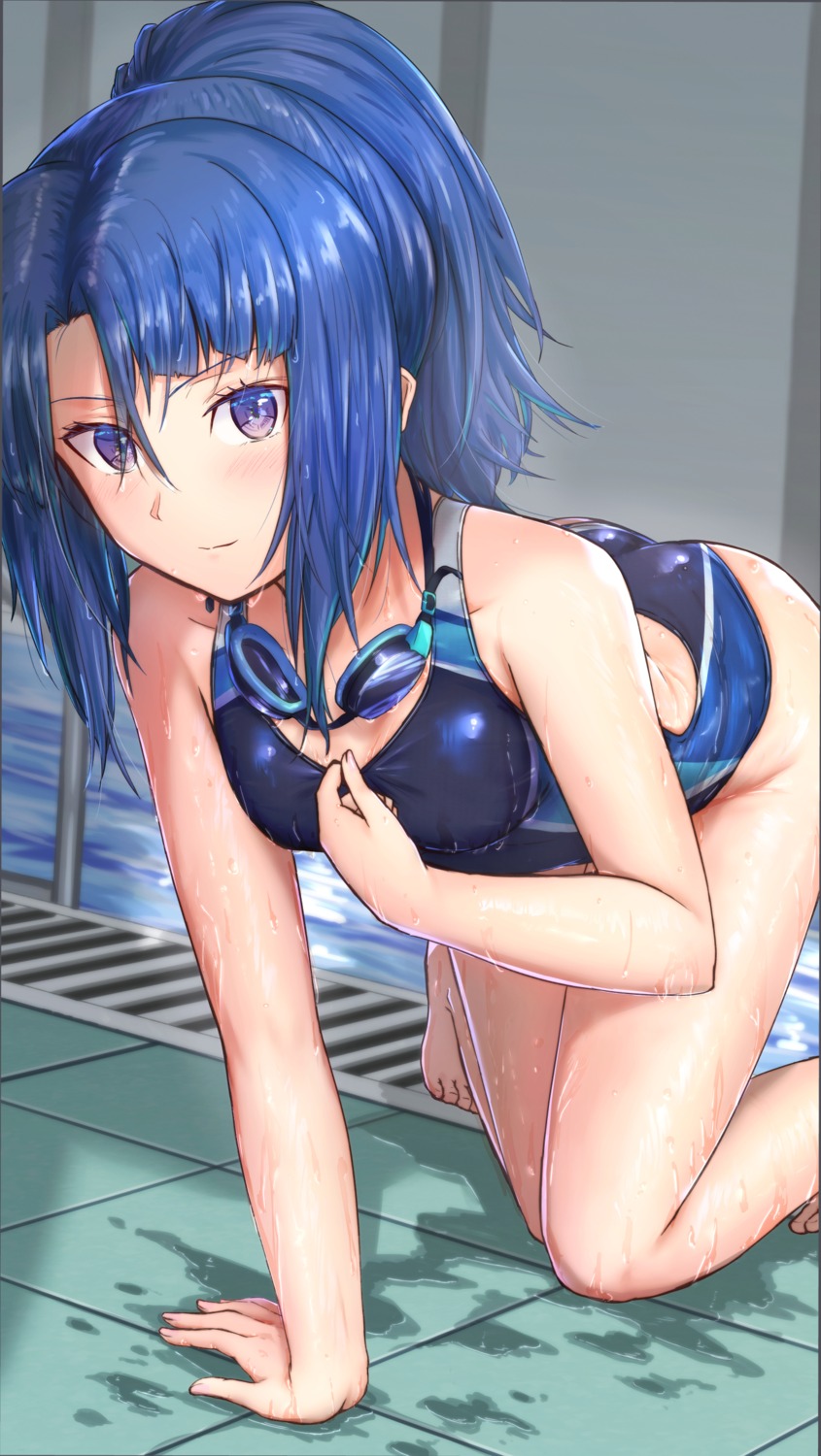 alice_gear_aegis ass bureikubureido swimsuits takanashi_rei wet