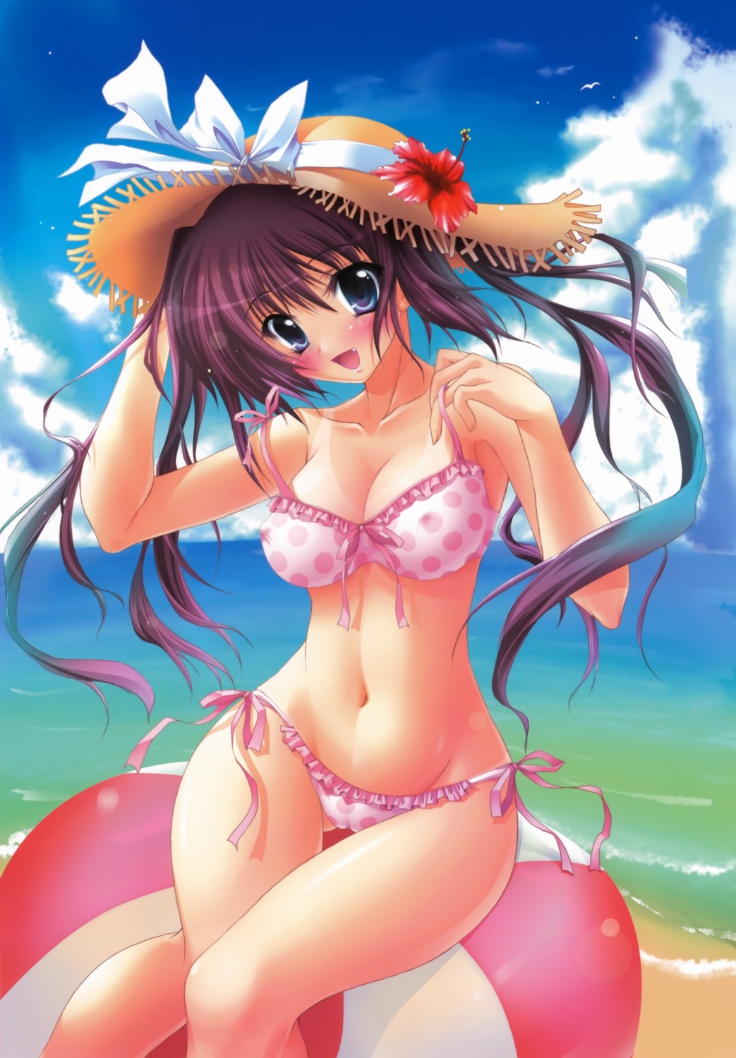 bikini cameltoe cleavage erect_nipples izumi_tsubasu swimsuits tan_lines