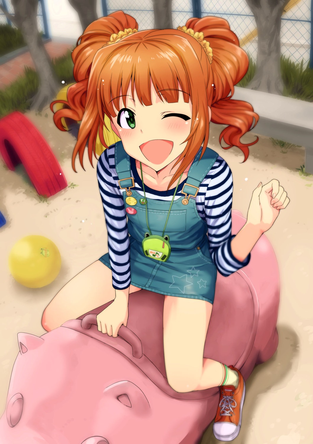 overalls takatsuki_yayoi the_idolm@ster tsurui