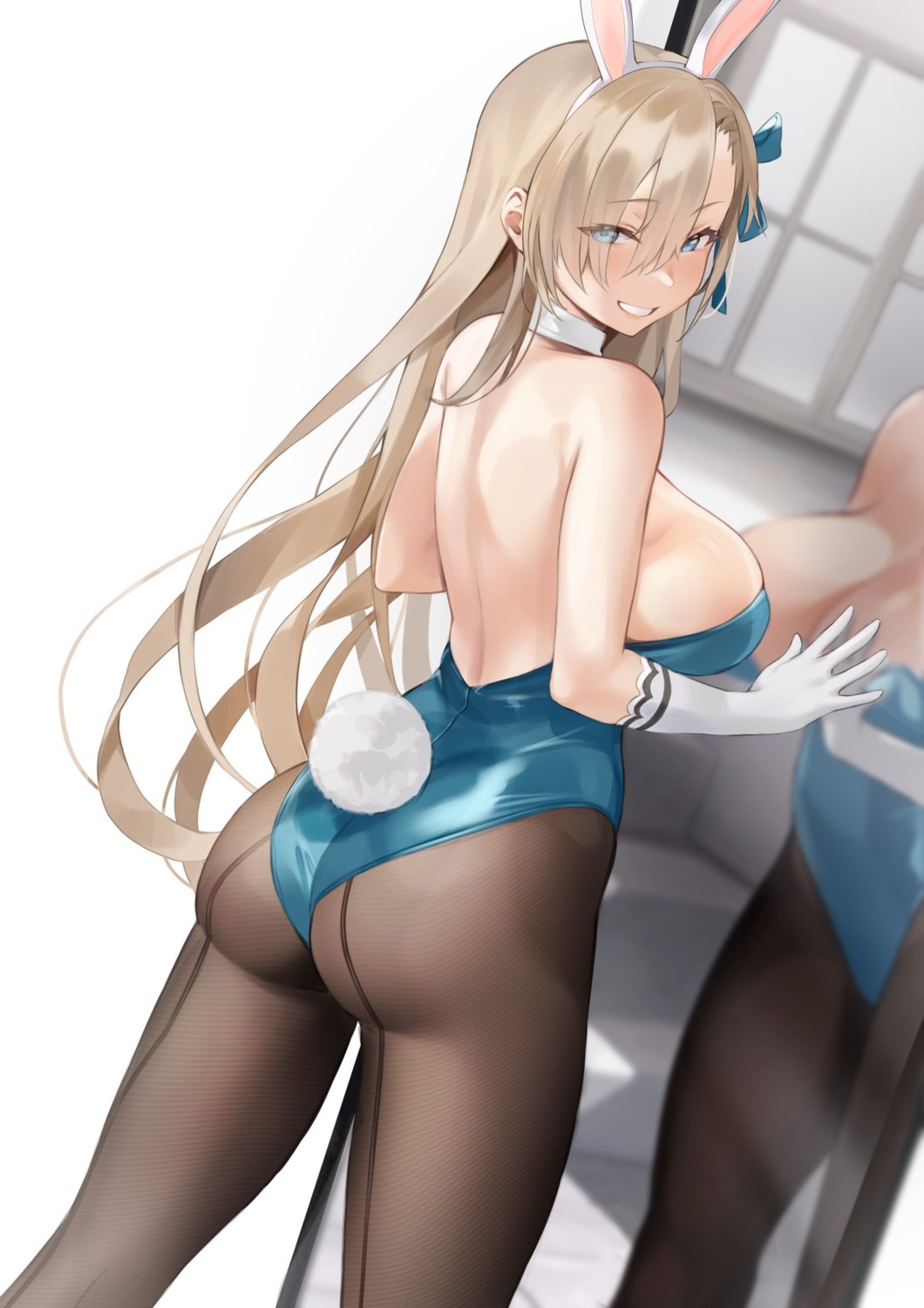 animal_ears ass blue_archive bunny_ears bunny_girl ichinose_asuna no_bra pantyhose preview_(preview0) tail