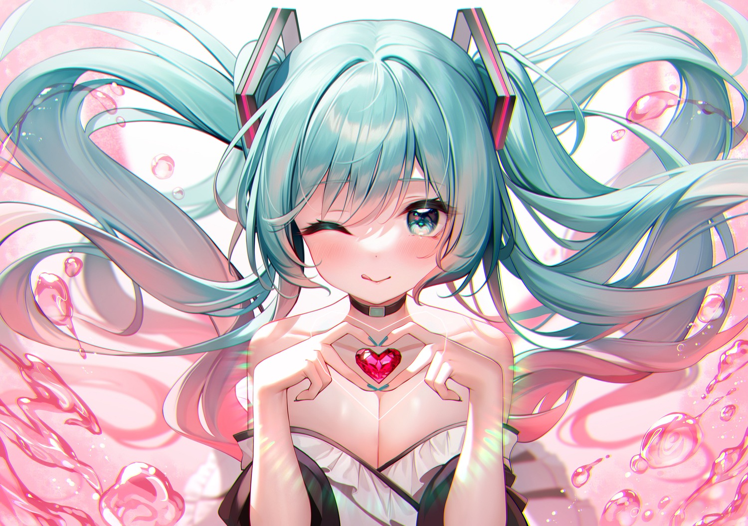 hatsune_miku meion no_bra vocaloid