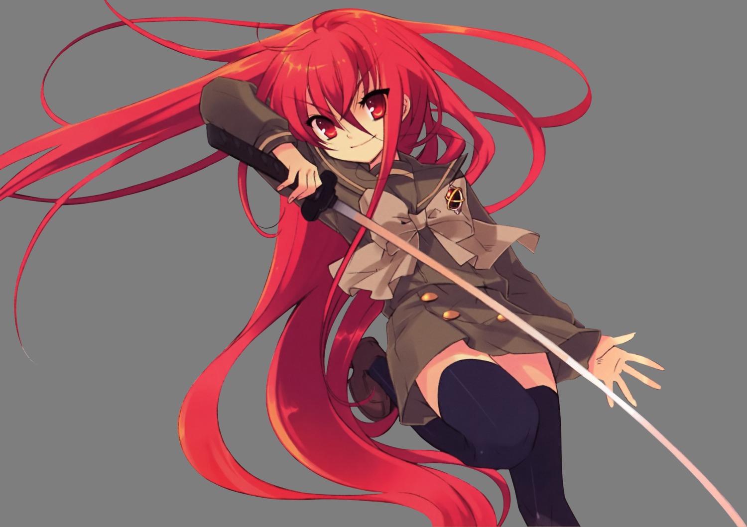 ito_noizi seifuku shakugan_no_shana shana thighhighs transparent_png