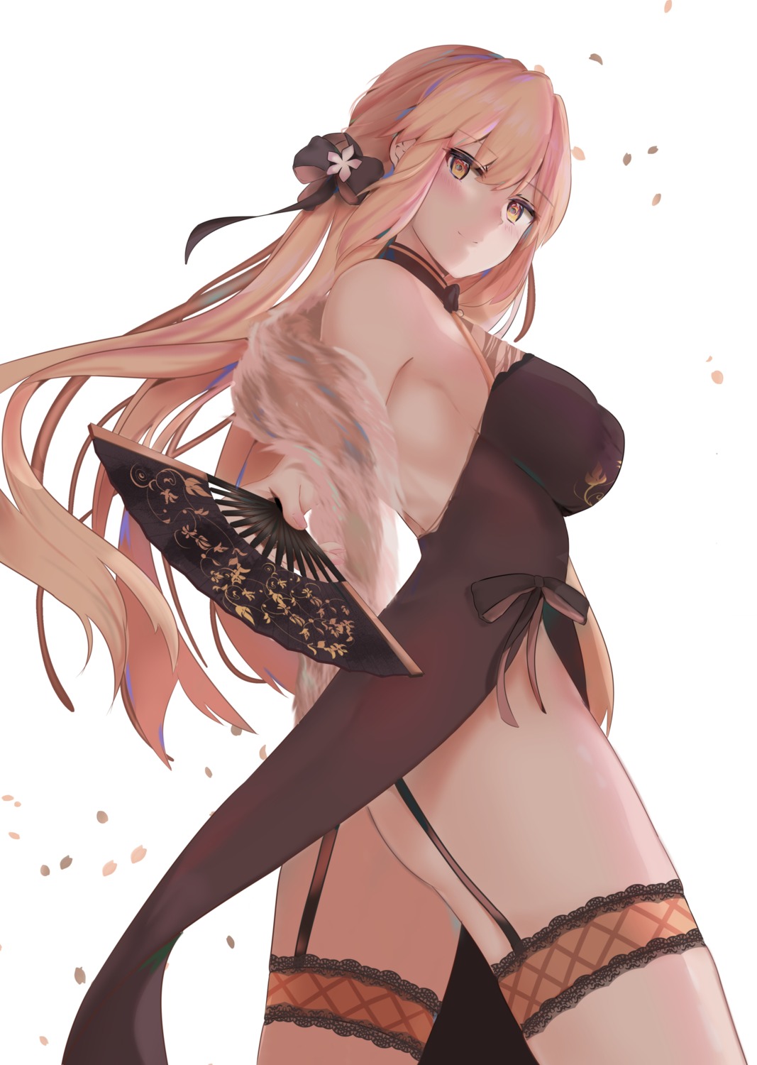 chinadress garter girls_frontline no_bra ots-14_(girls_frontline) ru_zhai