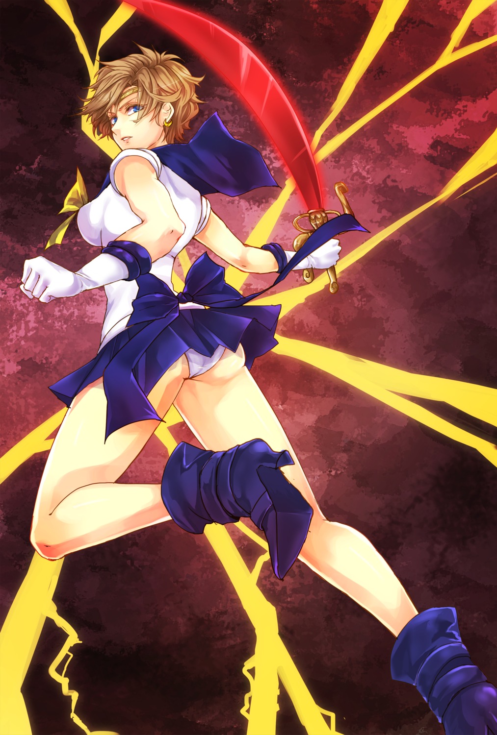 ass heels pantsu sailor_moon sword tenou_haruka valconis