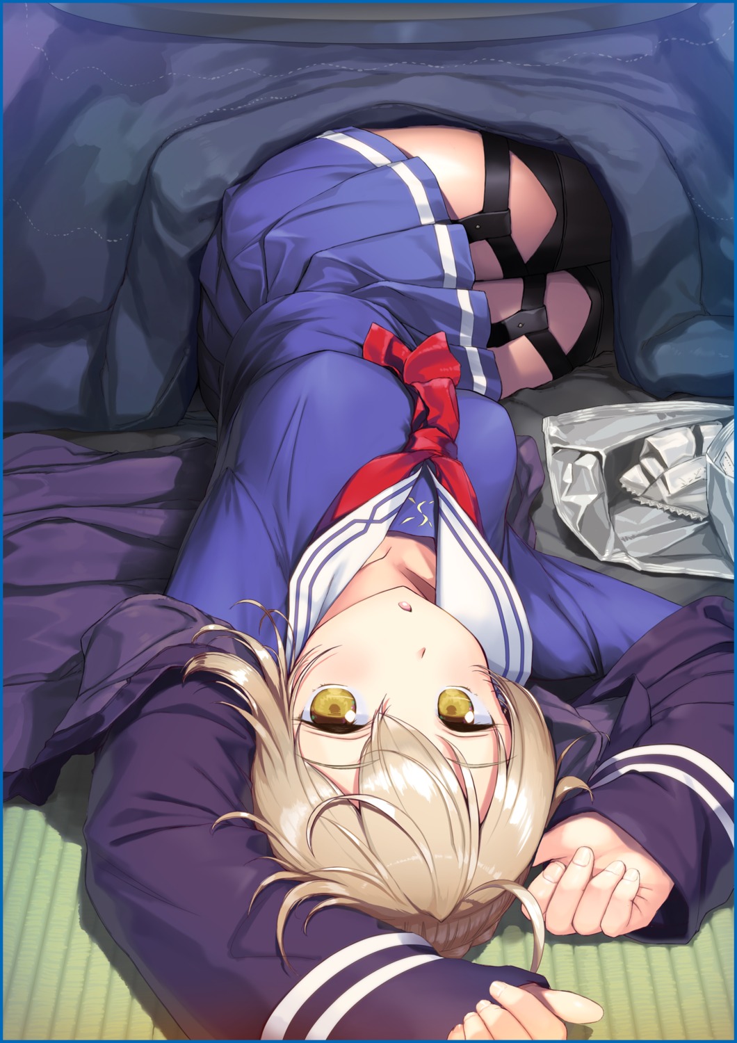 fate/grand_order heroine_x_alter nonderi seifuku stockings thighhighs