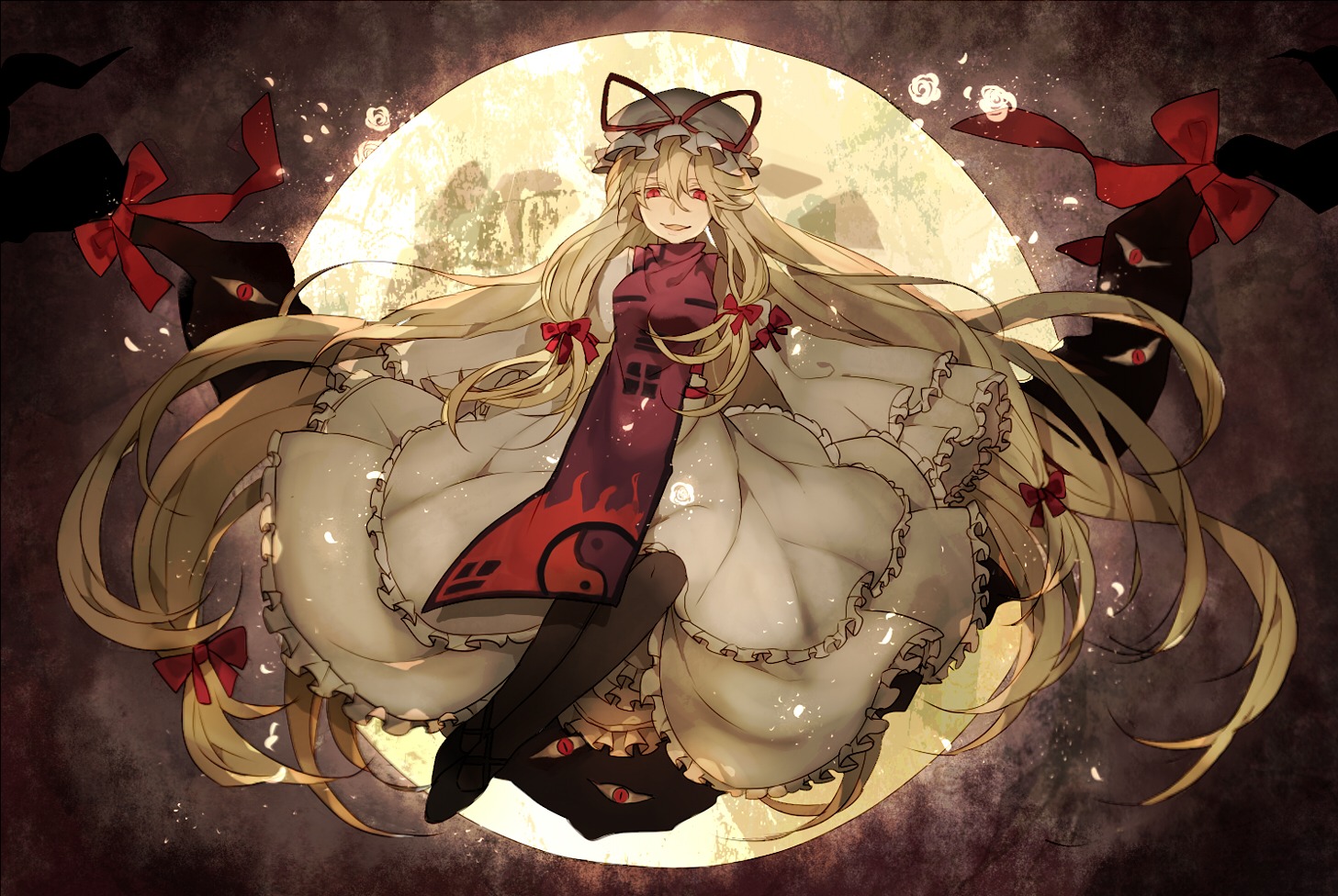 pantyhose popokuri touhou yakumo_yukari