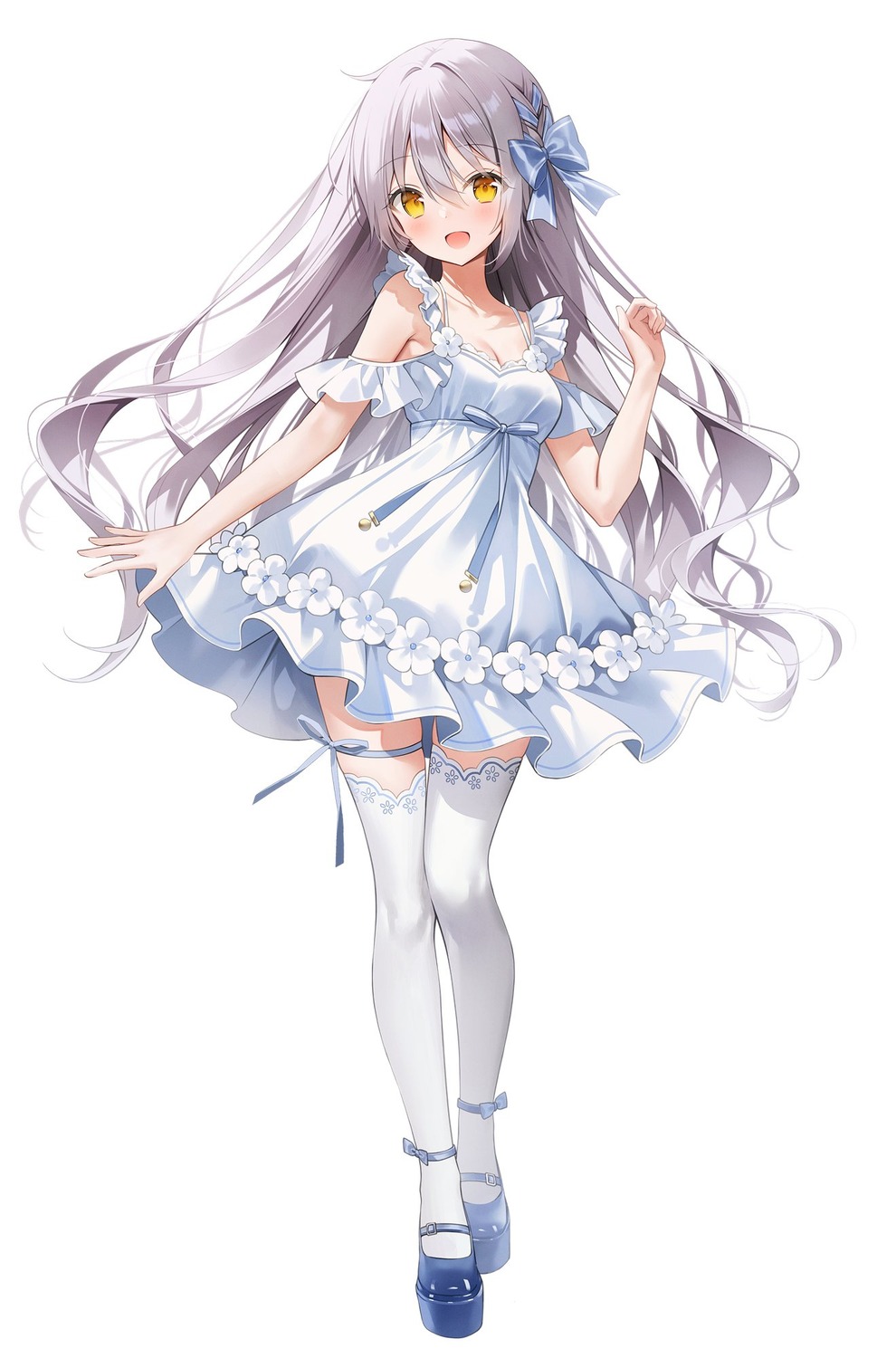 cleavage dress garter thighhighs weri