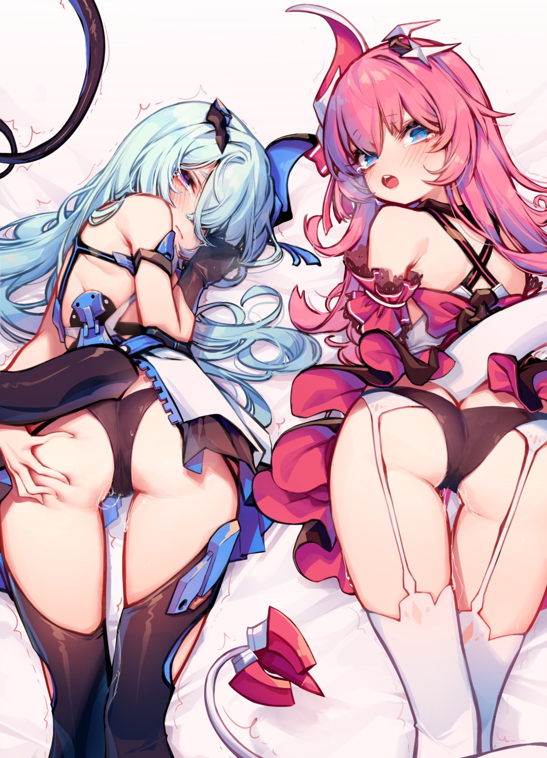 ass benghuai_xueyuan cameltoe honkai_impact liliya_olenyeva pantsu pussy_juice rozaliya_olenyeva rukousou_no_hana skirt_lift stockings tail thighhighs