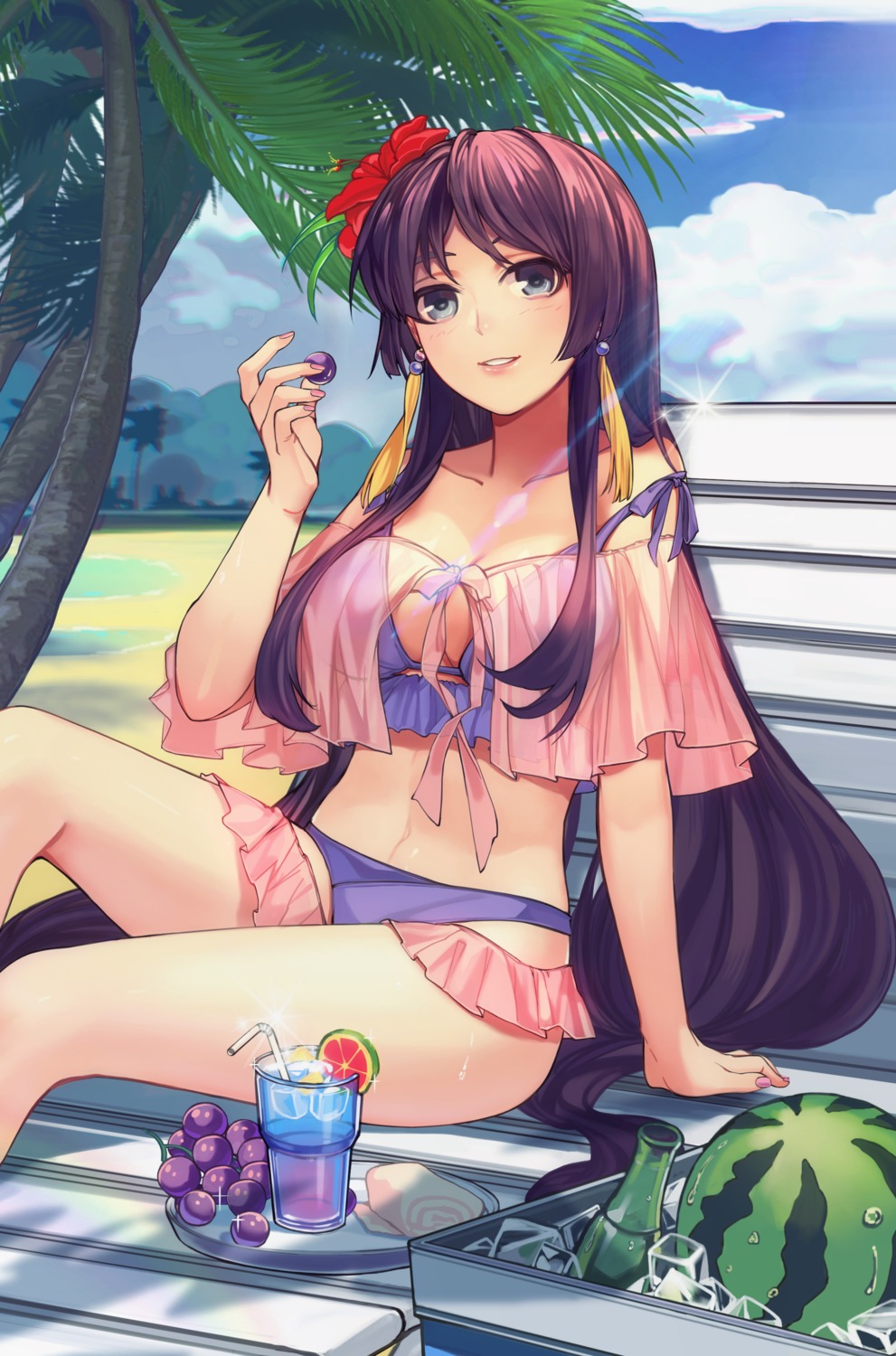 bikini cleavage romance_sangoku see_through swimsuits tagme tojoy_game