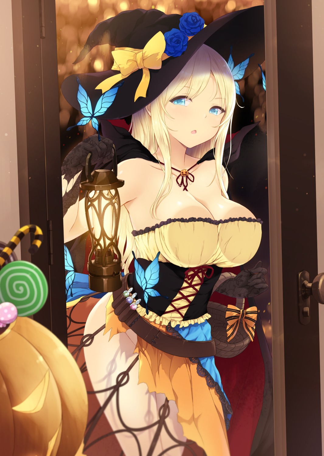 boku_wa_tomodachi_ga_sukunai cait cleavage halloween kashiwazaki_sena witch