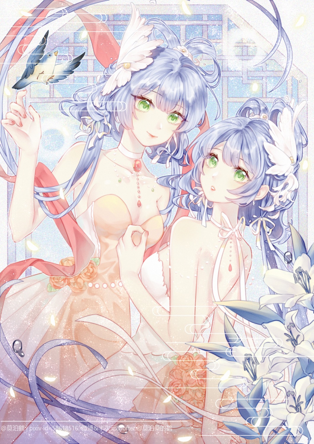 cleavage dress luo_tianyi no_bra user_tuup4432 vocaloid