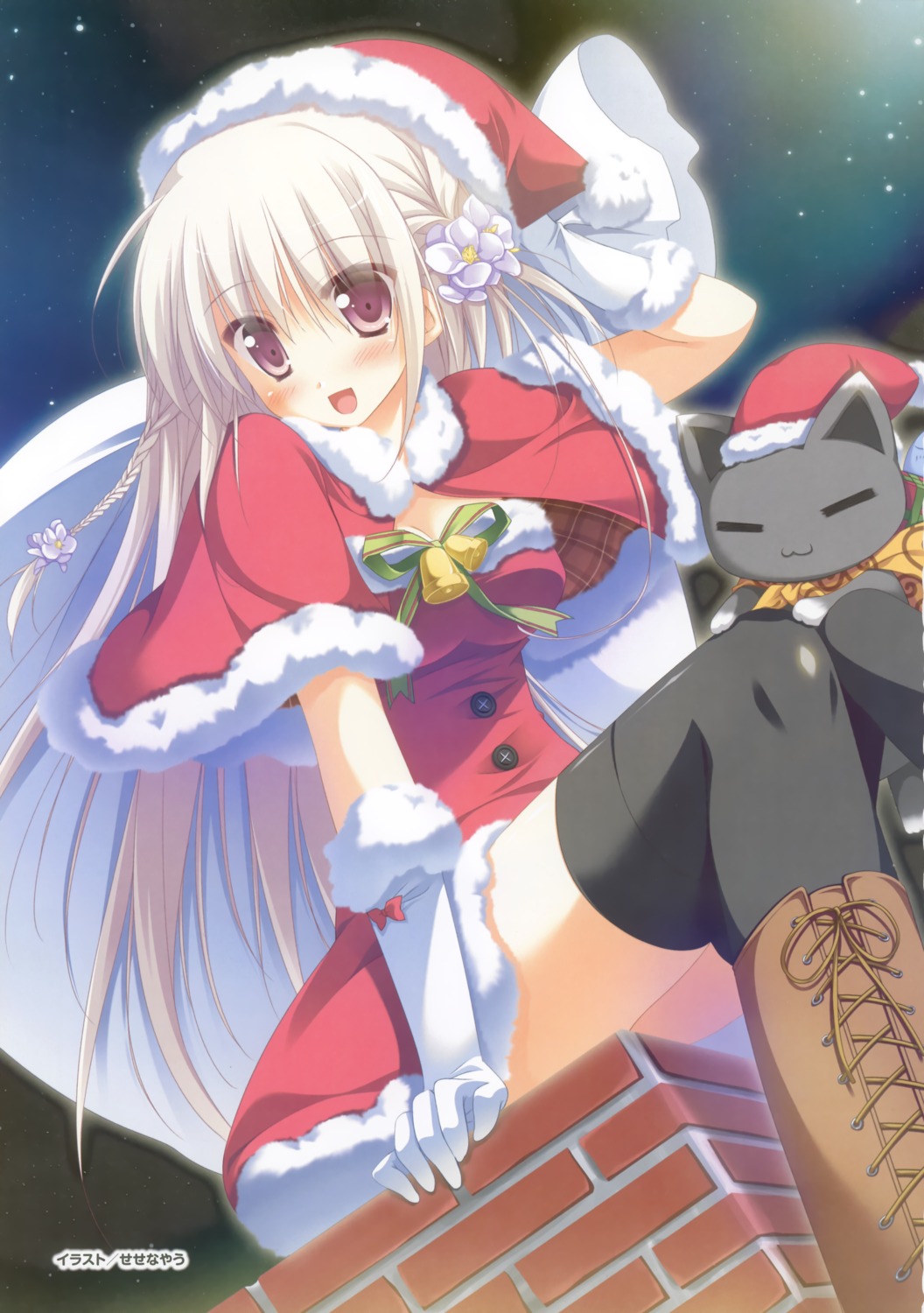 1/2_summer alcot_honeycomb christmas kaminogi_ushio neko sesena_yau thighhighs