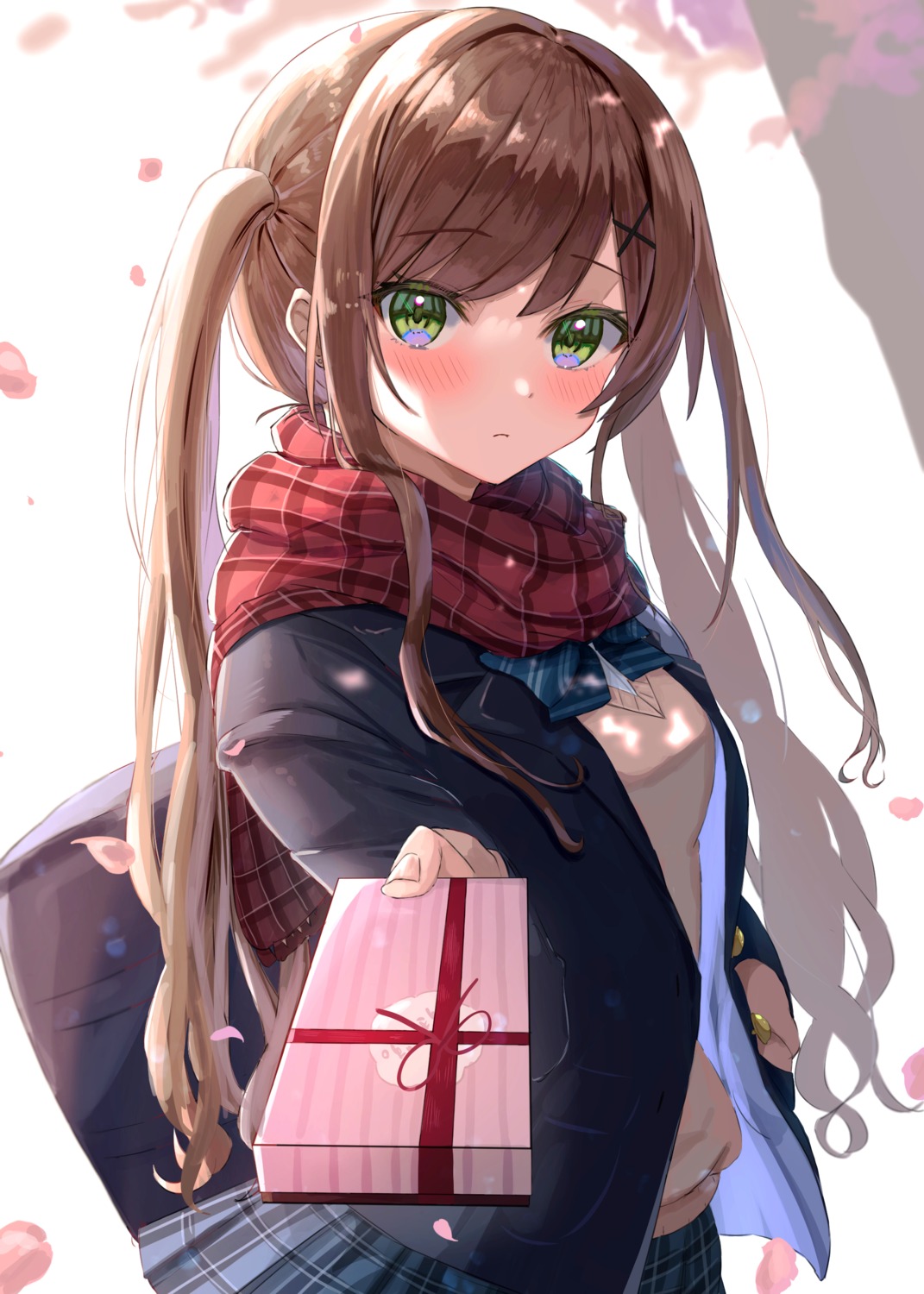 amefukura_art seifuku skirt_lift sweater valentine