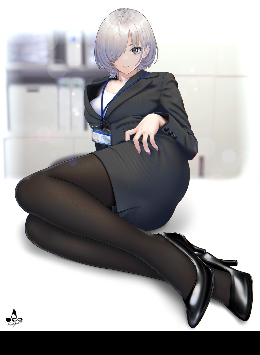 ass business_suit heels infinote pantyhose sashou_mihiro