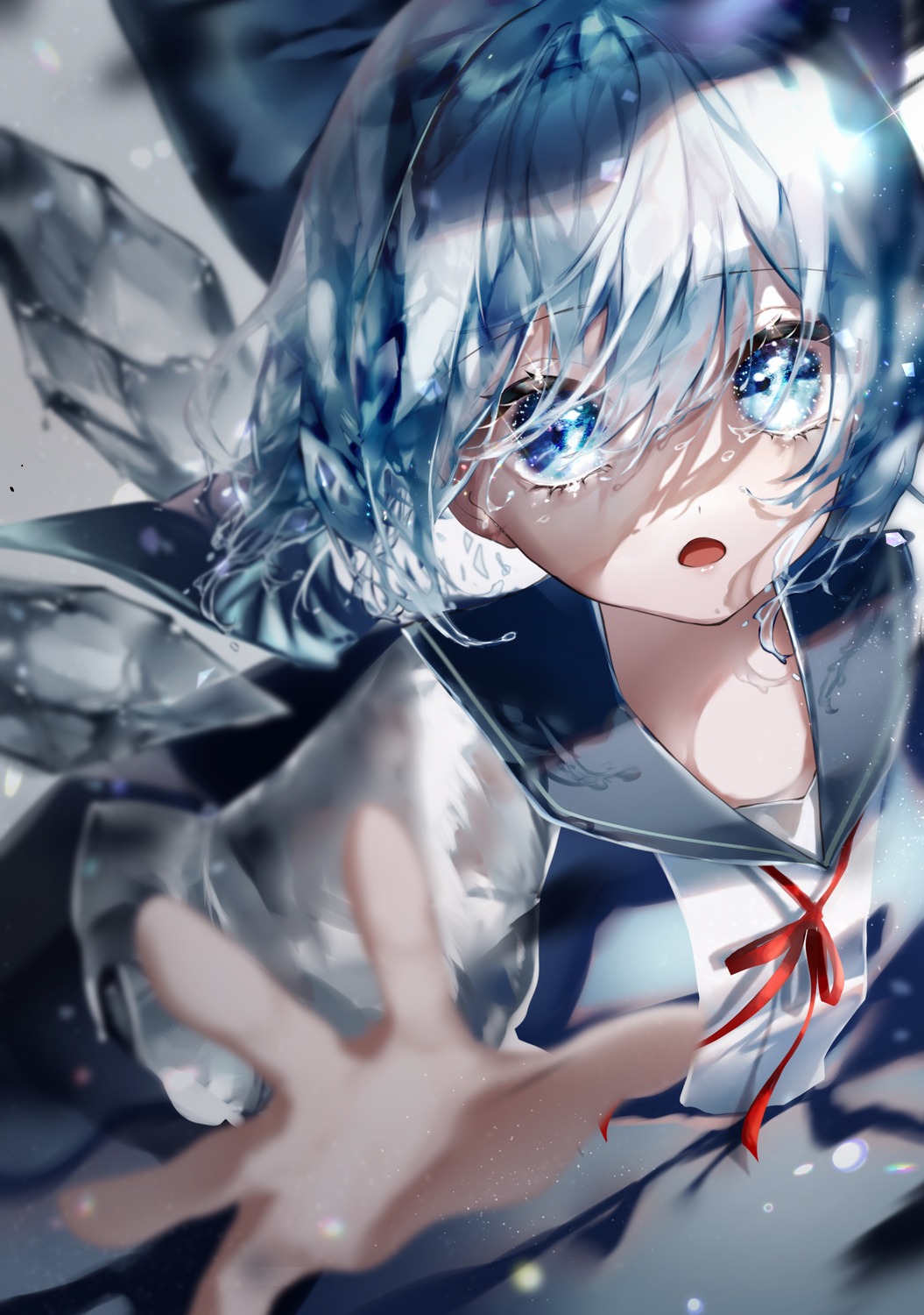 cirno seifuku touhou wings yukia_(yukia_777)