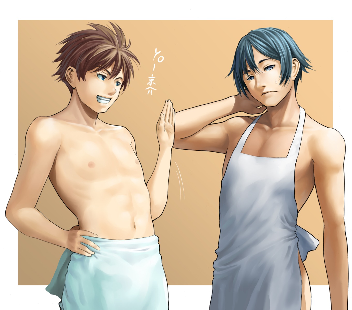 kousaka_kyousuke lasterk male naked_apron ore_no_imouto_ga_konnani_kawaii_wake_ga_nai