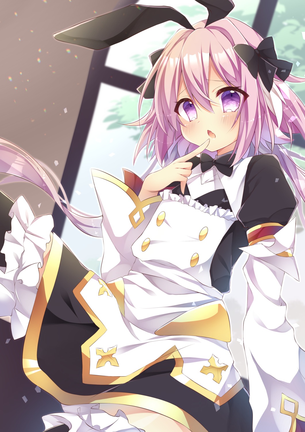 astolfo_(fate) dress fate/grand_order kisaki_yuuta skirt_lift thighhighs trap