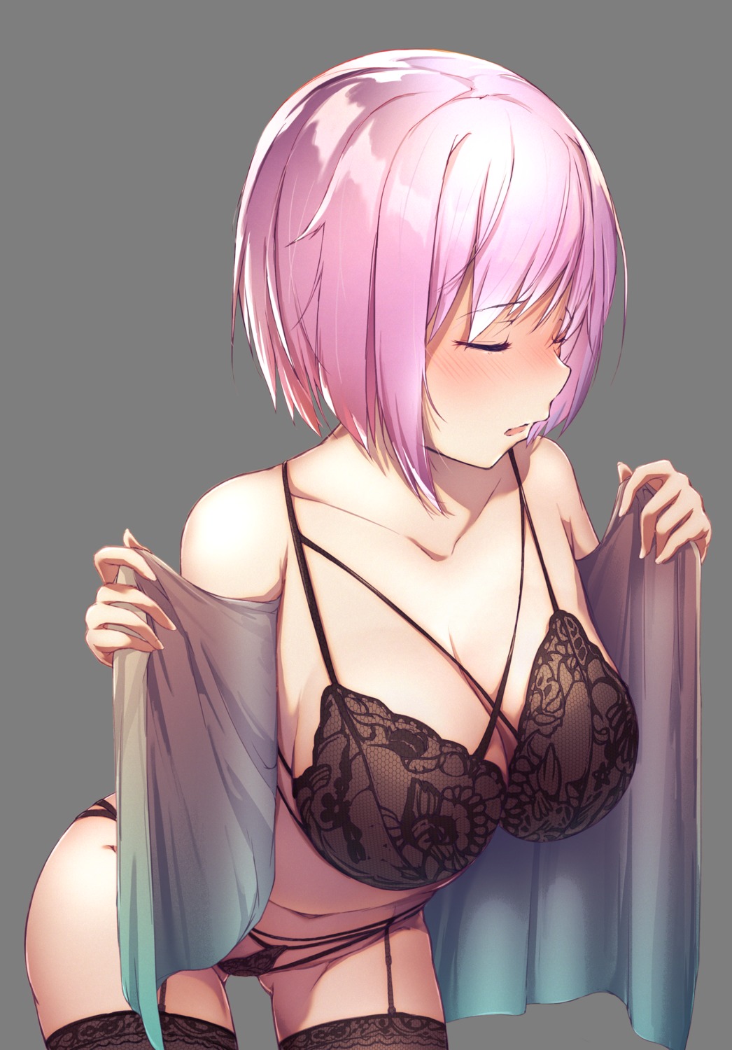 bra dermar fate/grand_order lingerie mash_kyrielight pantsu stockings thighhighs transparent_png