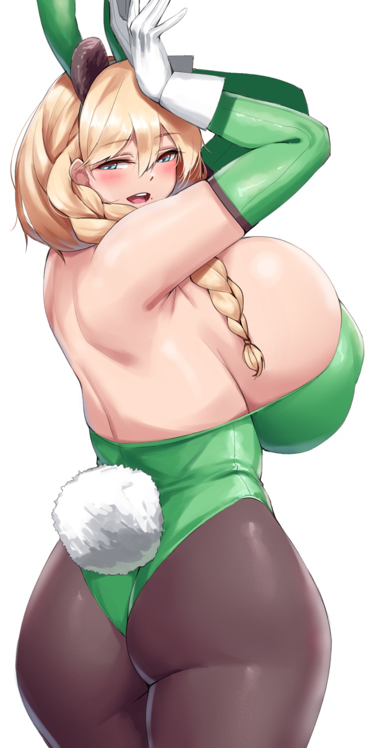 animal_ears ass bunny_ears bunny_girl cho!cho! erect_nipples frigga last_origin no_bra pantyhose tail