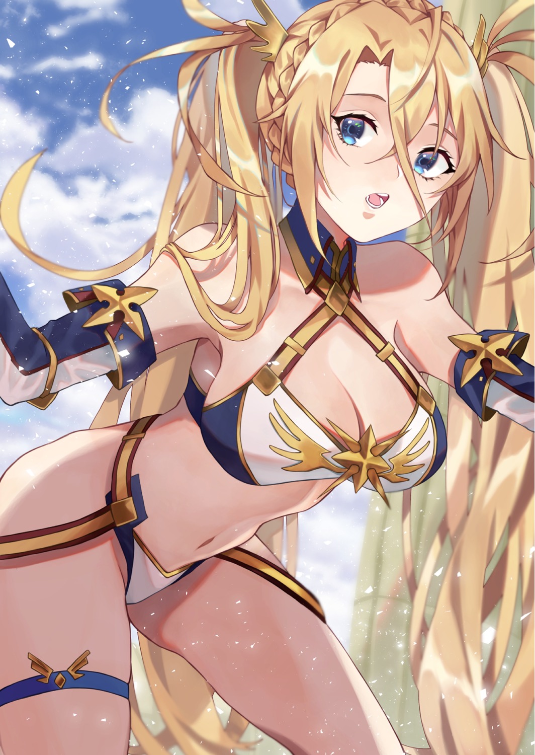 bikini_armor bradamante_(fate) cleavage fate/grand_order garter karen_ngao