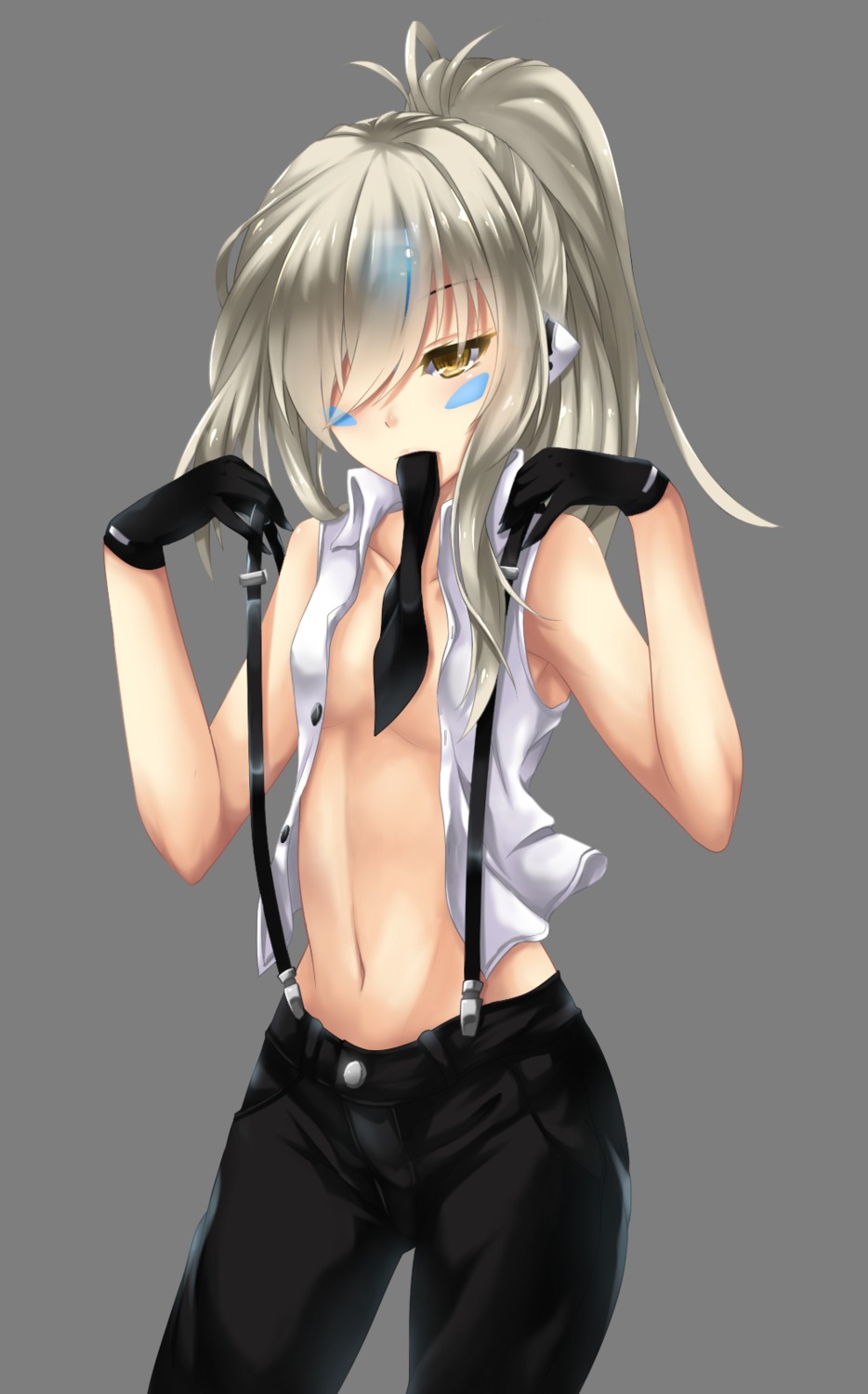 elsword eve_(elsword) fi-san no_bra open_shirt