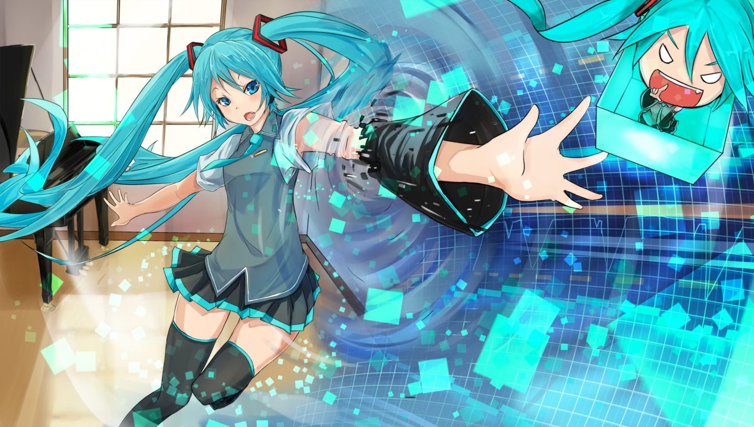 chibi fu-ta hatsune_miku thighhighs vocaloid