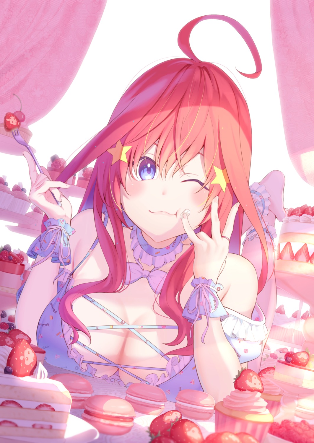 5-toubun_no_hanayome akausuko cleavage nakano_itsuki no_bra