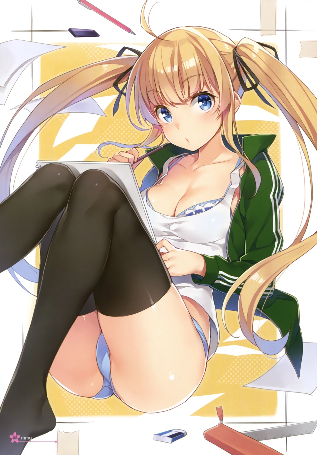 ass bra cleavage feet mmu pantsu saenai_heroine_no_sodatekata saenai_heroine_no_sodatekata_flat sawamura_spencer_eriri thighhighs