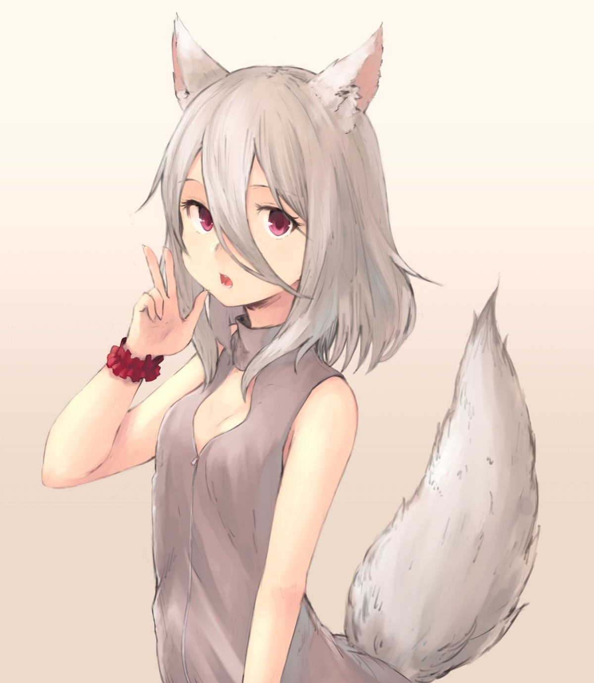 animal_ears cleavage koretsuki_azuma tail