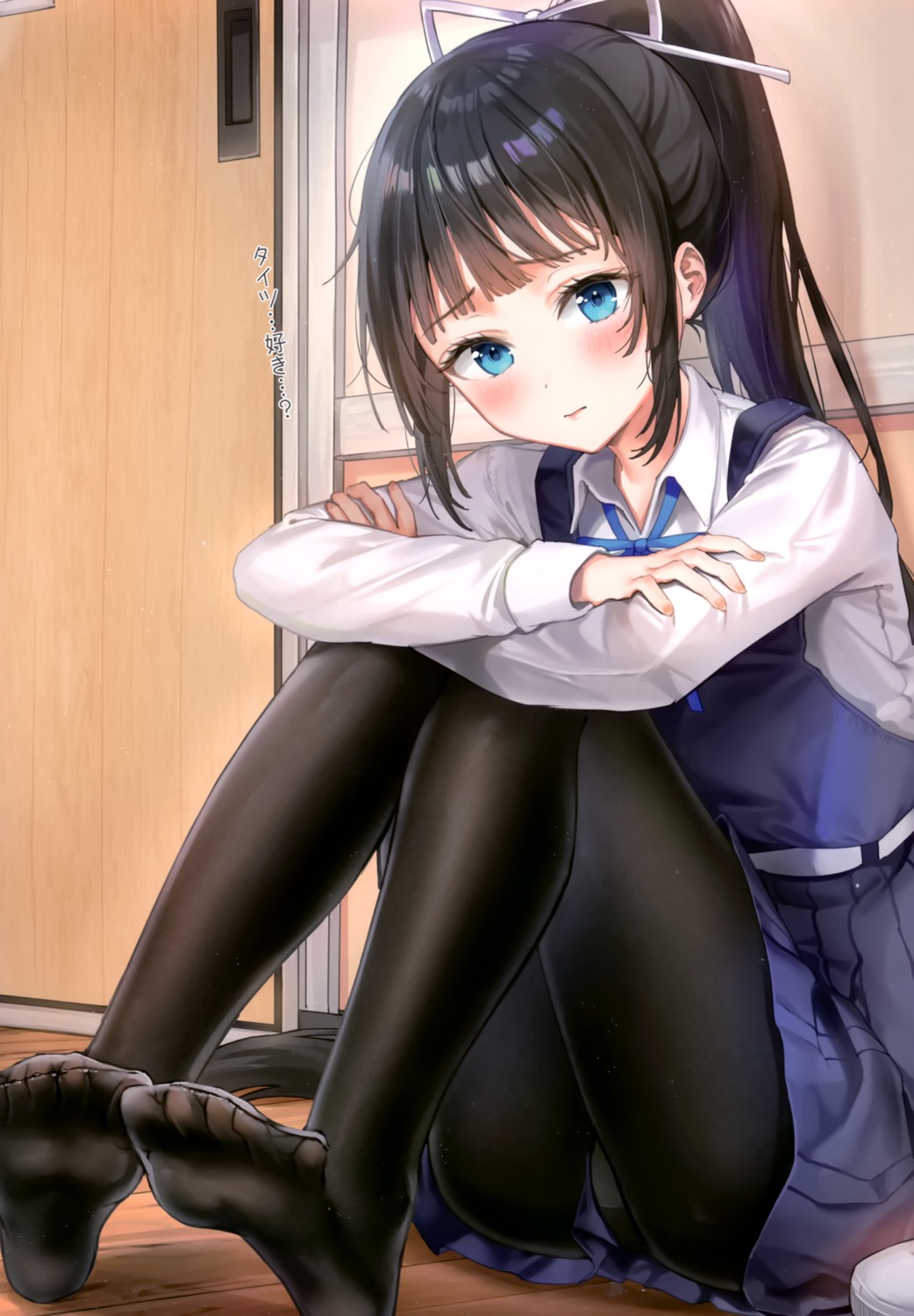 feet pantsu pantyhose rangu seifuku skirt_lift