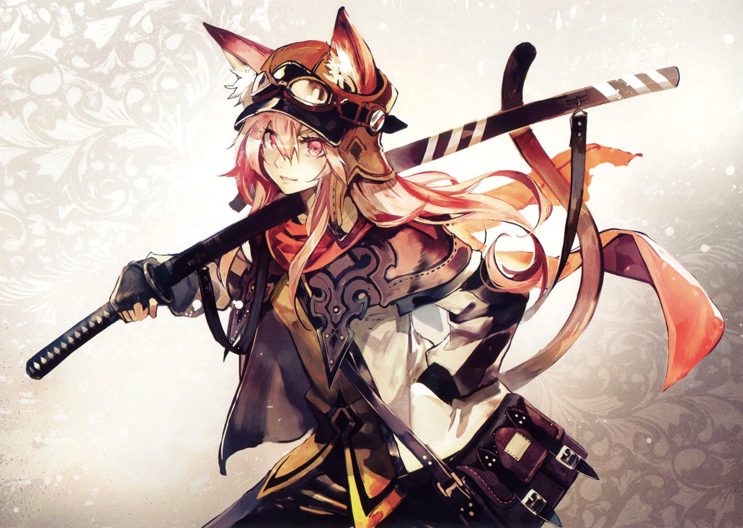 animal_ears banpai_akira sword tail