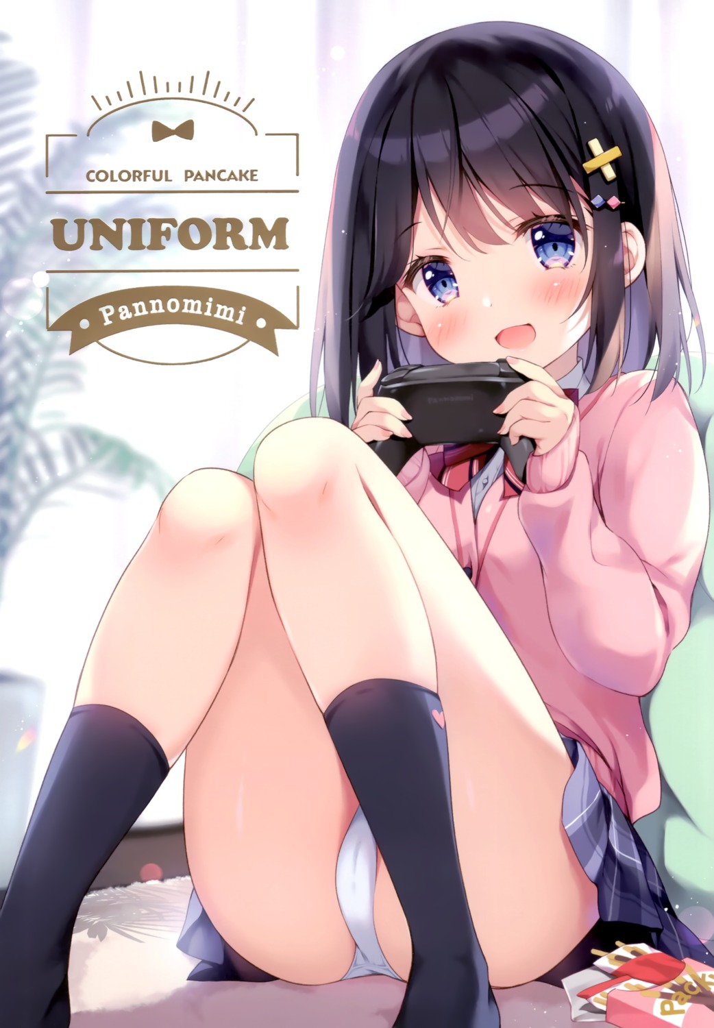 cameltoe pan pan_no_mimi pantsu seifuku shirayuki_yuuri skirt_lift sweater