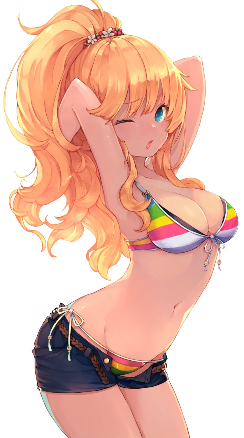 bikini chobi cleavage ootsuki_yui swimsuits the_idolm@ster the_idolm@ster_cinderella_girls