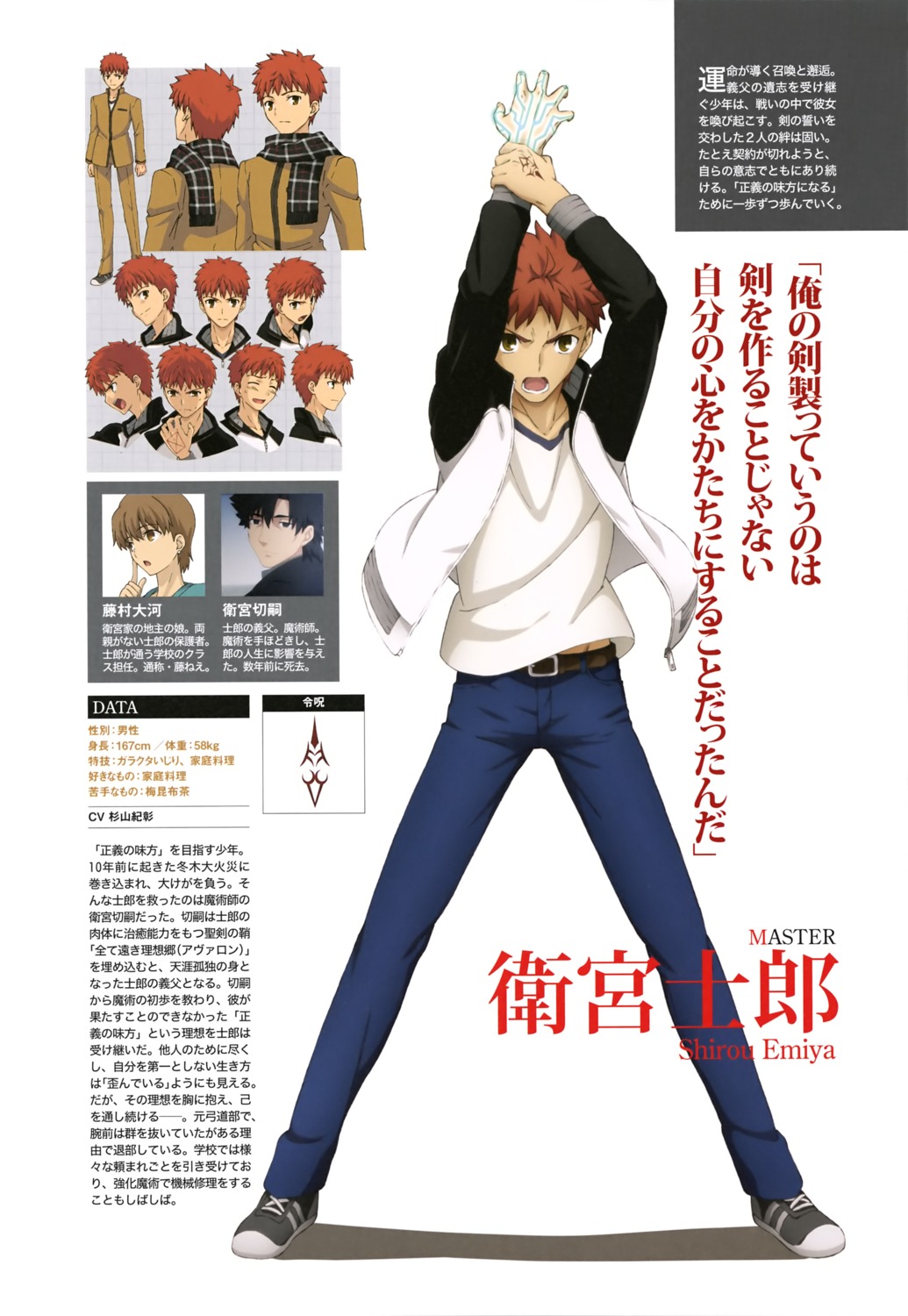 Shirou Emiya, Character Profile Wikia