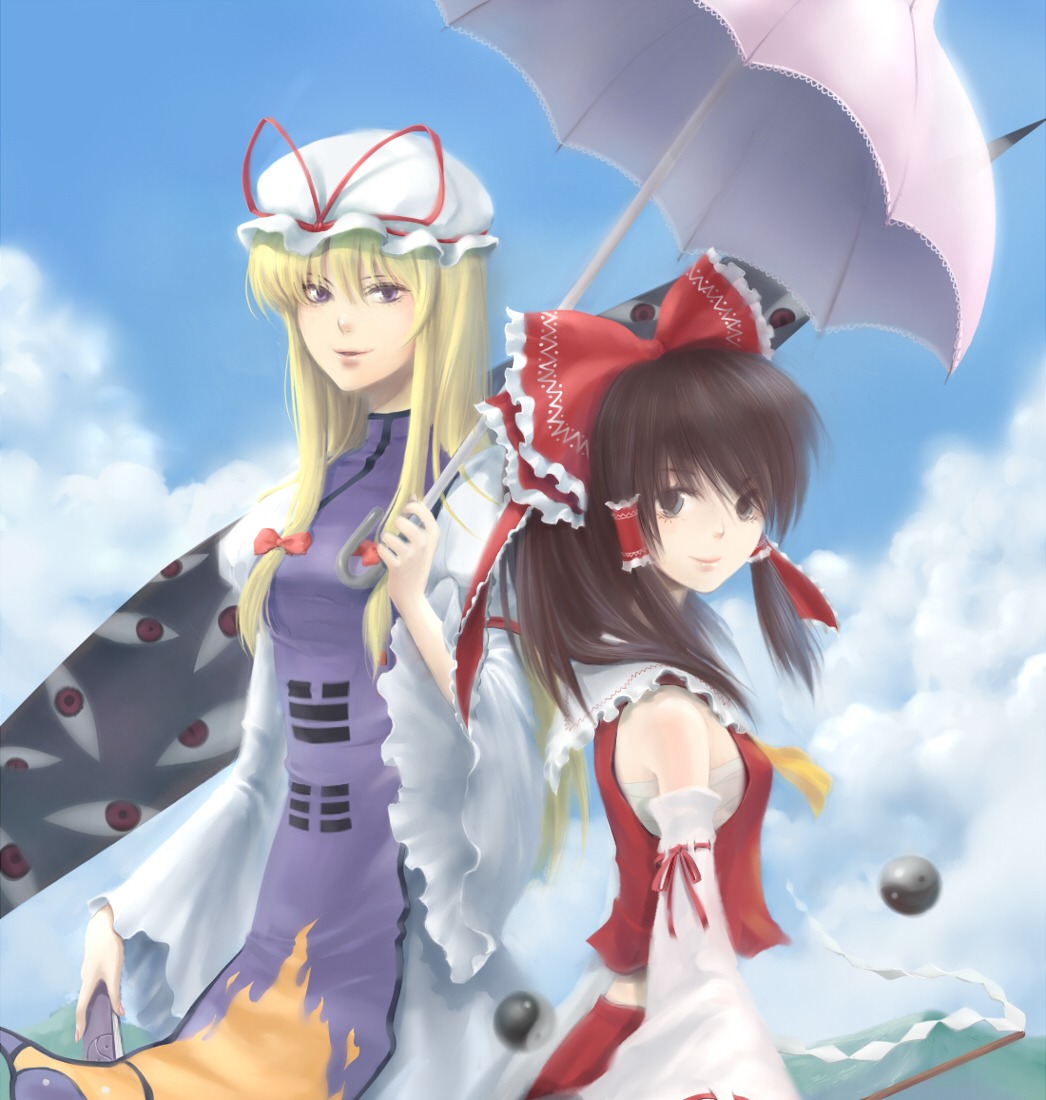 hakurei_reimu kieta miko touhou yakumo_yukari