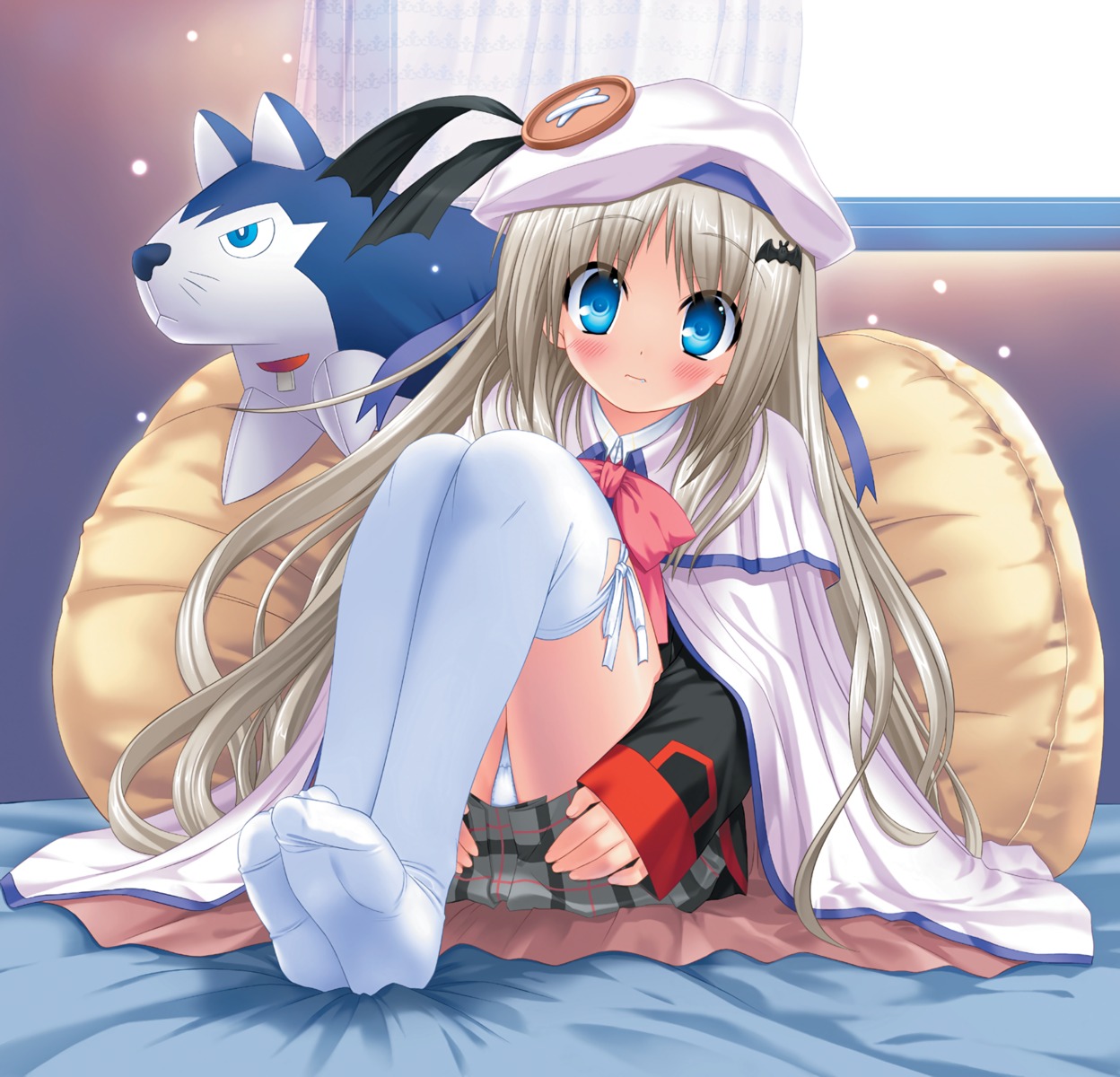 feet key kud_wafter little_busters! loli na-ga noumi_kudryavka pantsu seifuku thighhighs