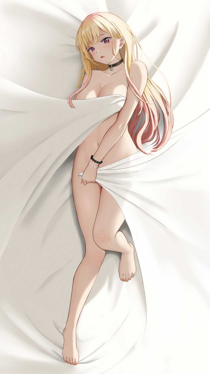 dakimakura gibun_(sozoshu) kitagawa_marin naked sheets sono_bisque_doll_wa_koi_wo_suru
