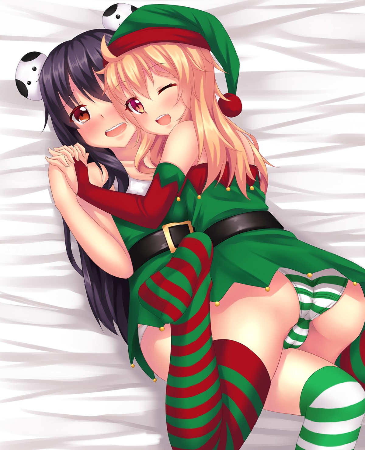 ass cameltoe christmas dress fast-runner-2024 pantsu shimapan thighhighs tiffy