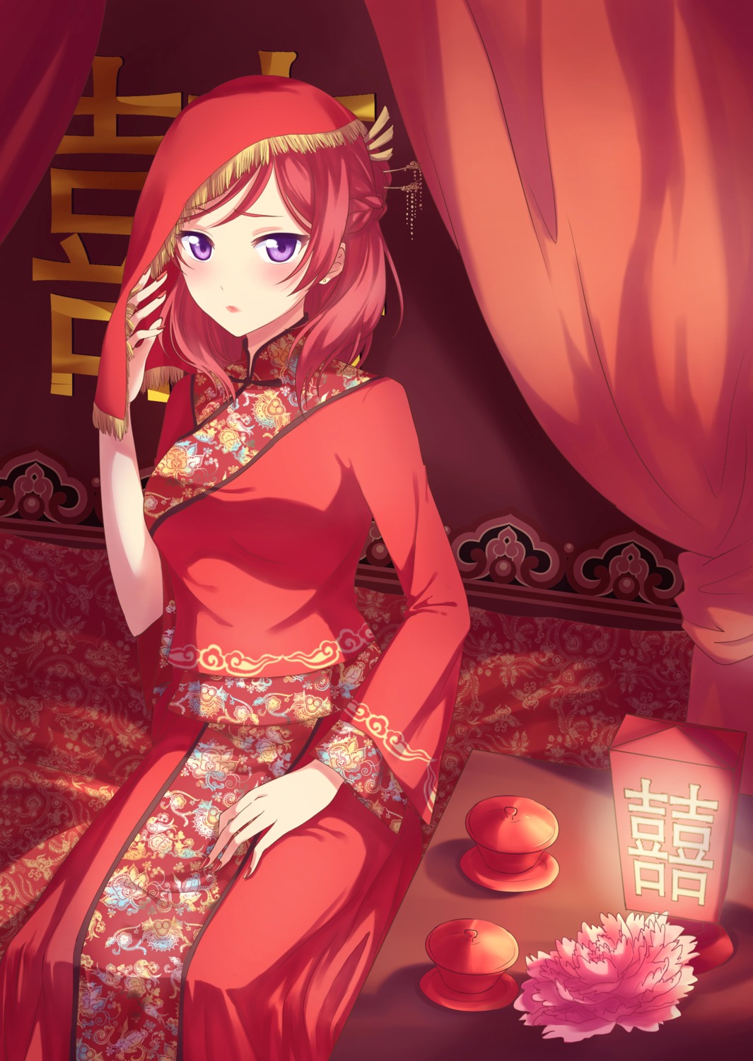 asian_clothes gogatsu_fukuin love_live! nishikino_maki