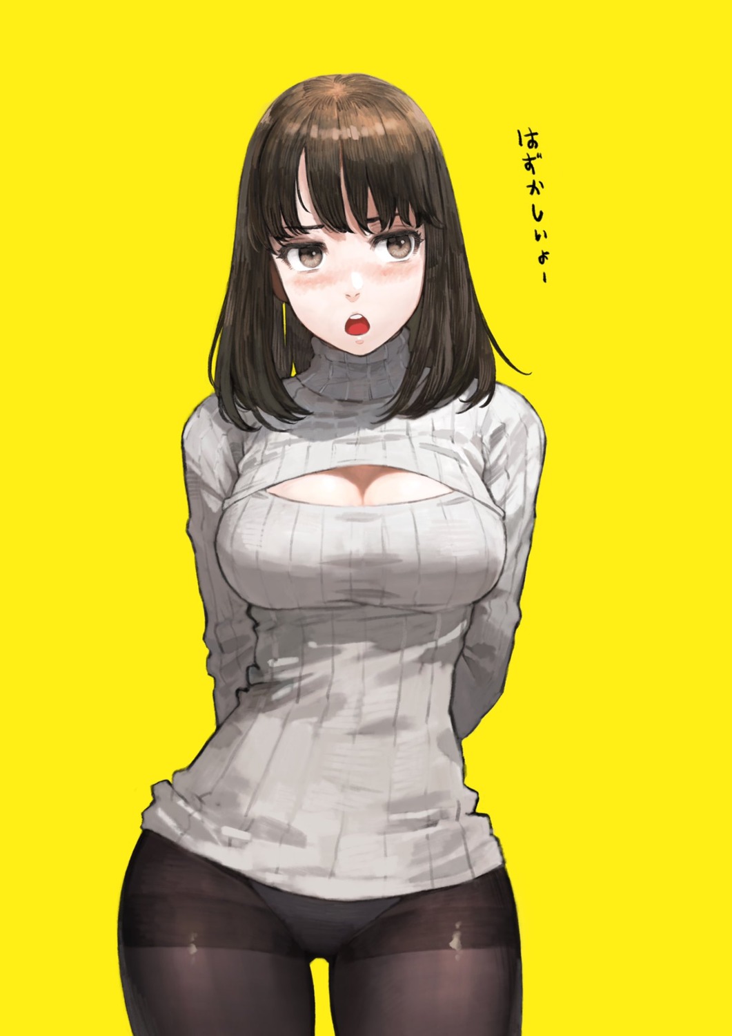 cleavage jun_(seojh1029) pantsu pantyhose sweater