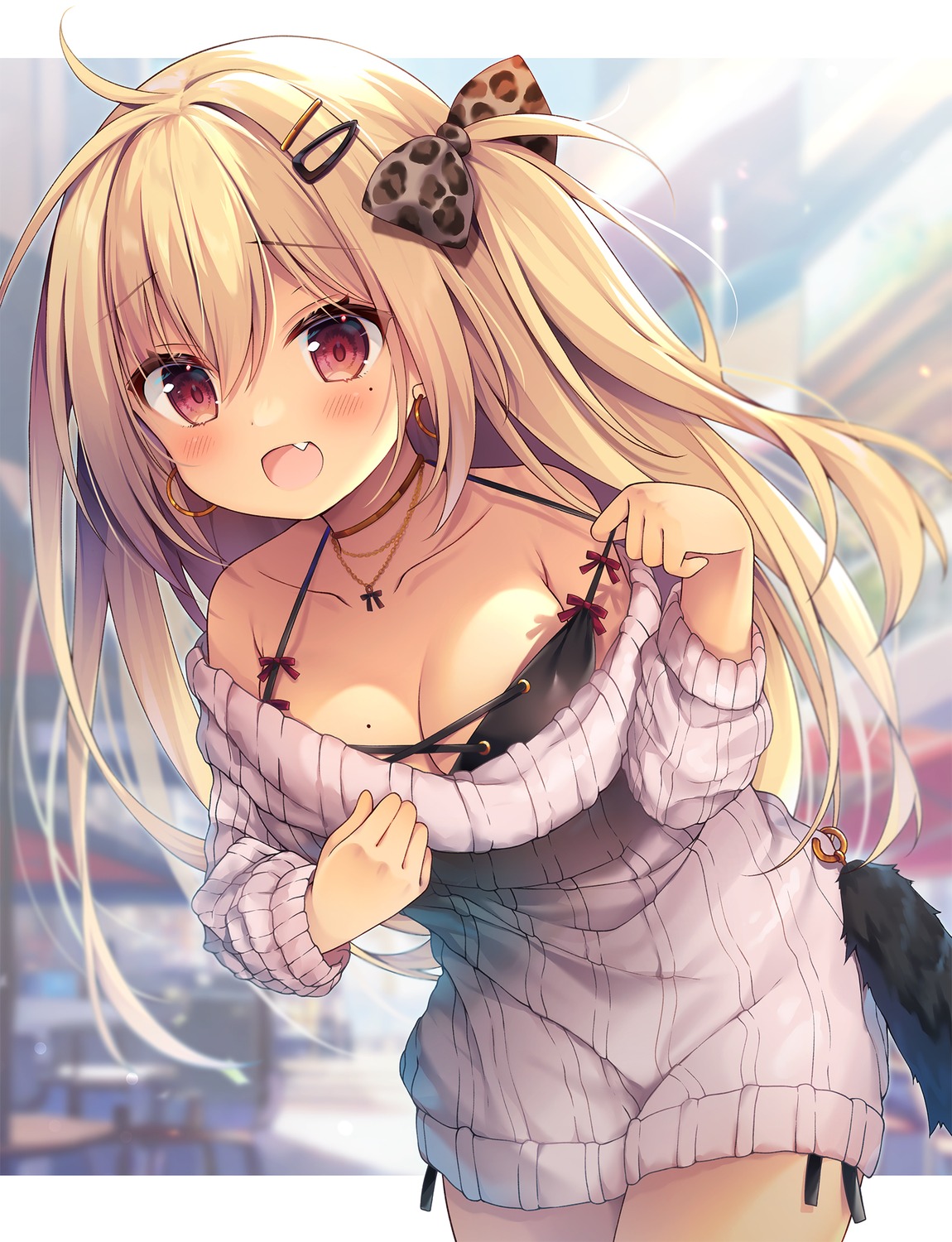 bra dress izumi_yuhina sweater undressing