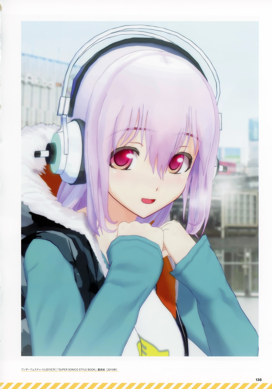 headphones scanning_dust sonico super_sonico tsuji_santa