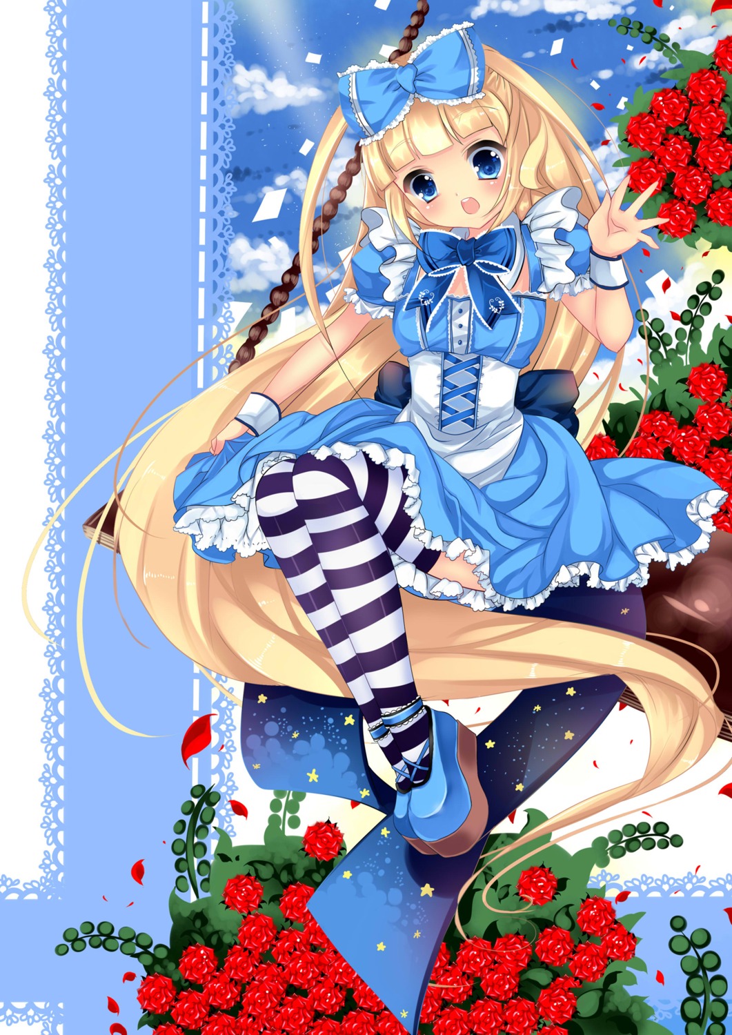 alice alice_in_wonderland dress thighhighs usagihime