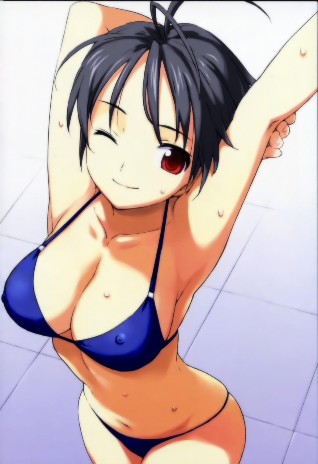 bikini cleavage erect_nipples morisawa_haruyuki swimsuits