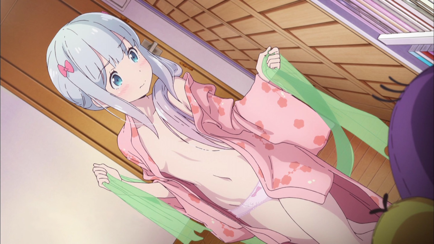 cap eromanga-sensei izumi_sagiri kanzaki_hiro loli no_bra open_shirt pantsu yukata