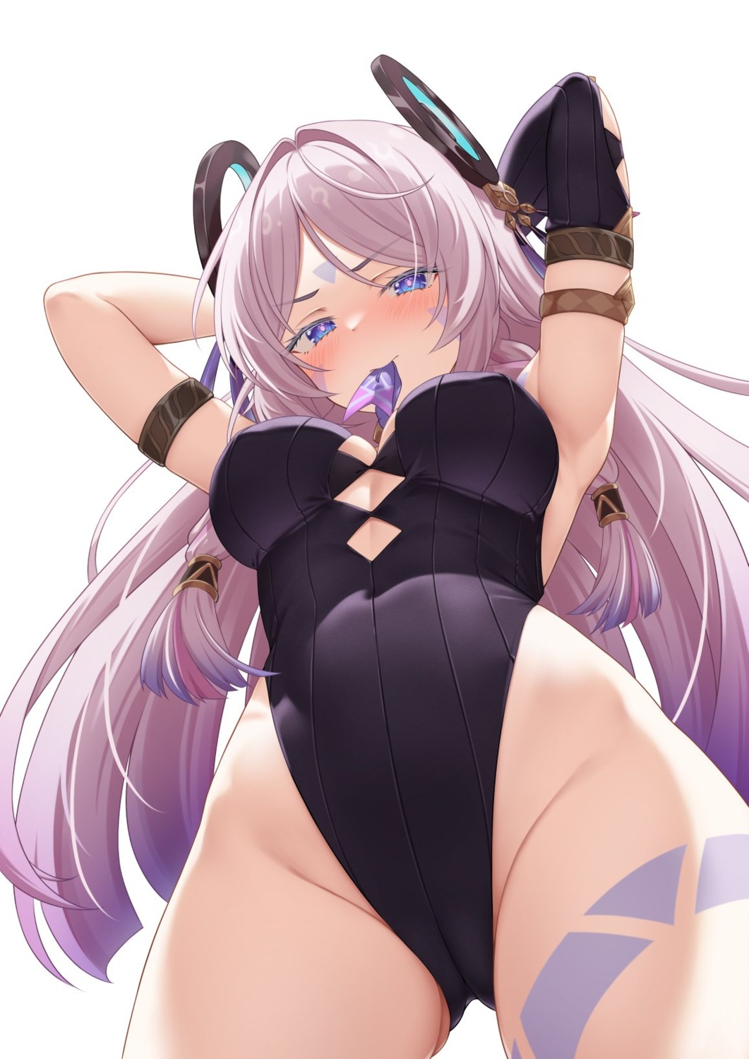 akira_(sayo_dayoo) cameltoe citlali genshin_impact leotard tattoo