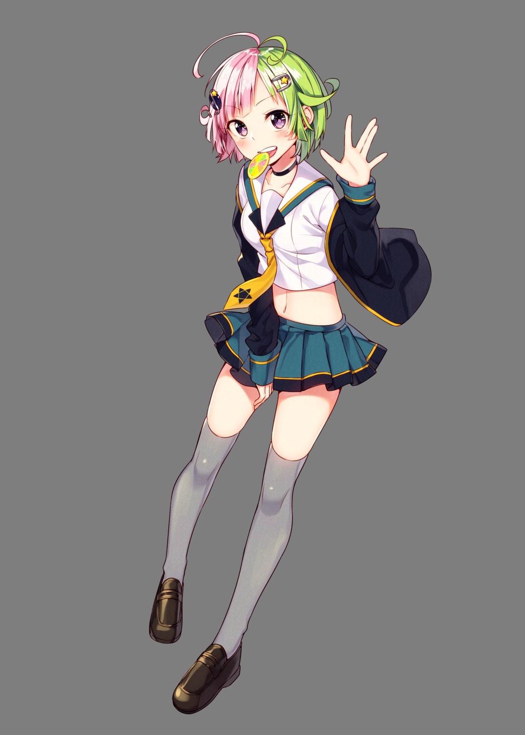 sakuragi_ren seifuku thighhighs transparent_png