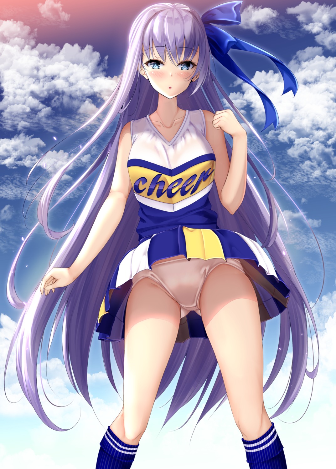 cheerleader fate/grand_order fukuda_shuushi meltlilith pantsu skirt_lift